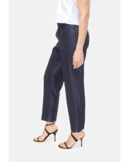 PESERICO Pantaloni donna a vita alta blu