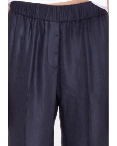 PESERICO Pantaloni donna a vita alta blu