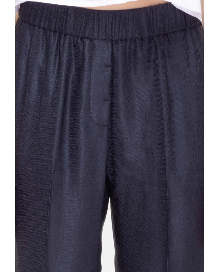 PESERICO Pantaloni donna a vita alta blu