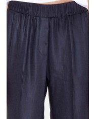 PESERICO Pantaloni donna a vita alta blu