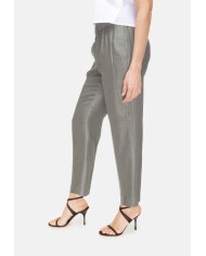 PESERICO Pantaloni donna a vita alta verde