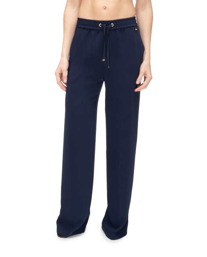 HERNO Pantaloni donna elastico in vita Blu