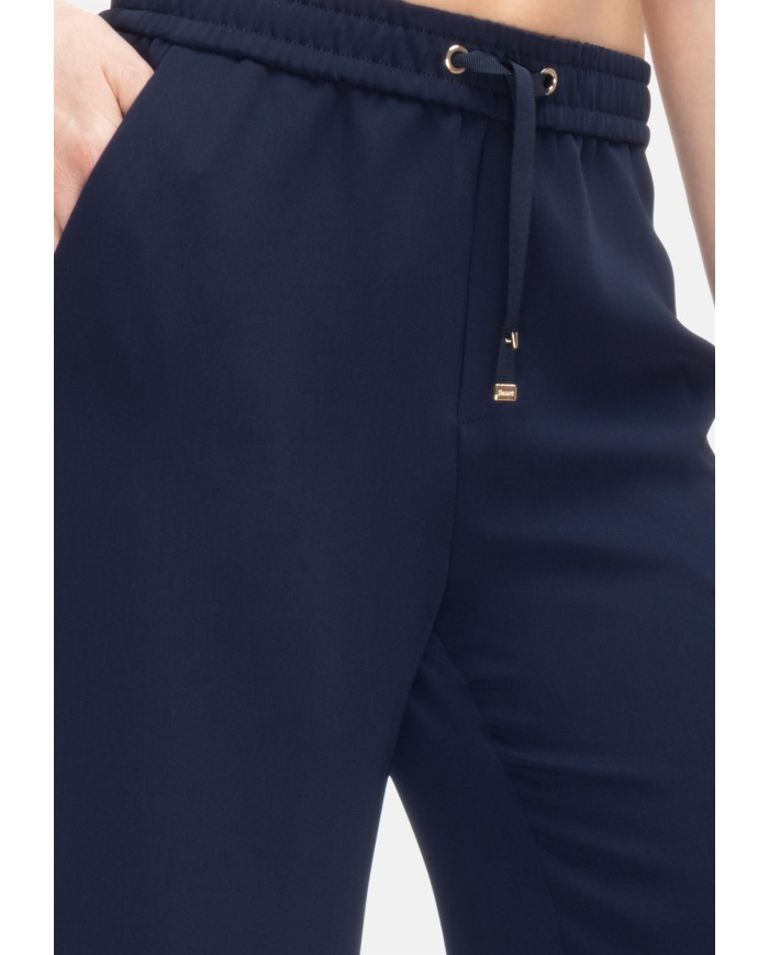HERNO Pantaloni donna elastico in vita Blu