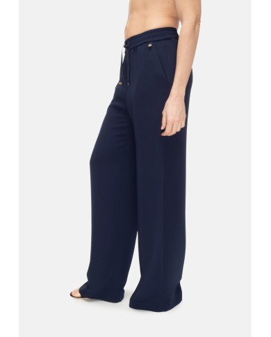 HERNO Pantaloni donna elastico in vita Blu