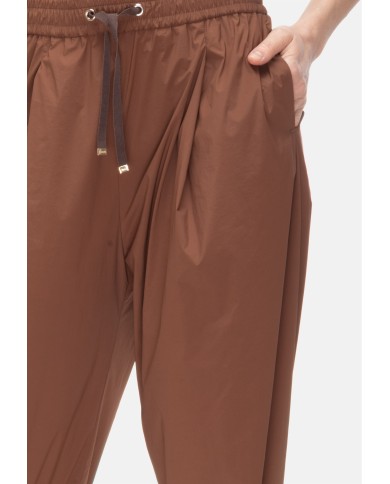 HERNO Pantaloni donna pinces Cuoio