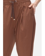 HERNO Pantaloni donna pinces Cuoio