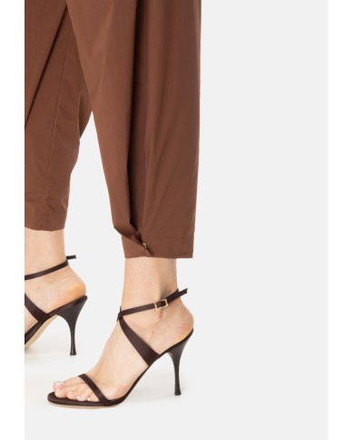 HERNO Pantaloni donna pinces Cuoio