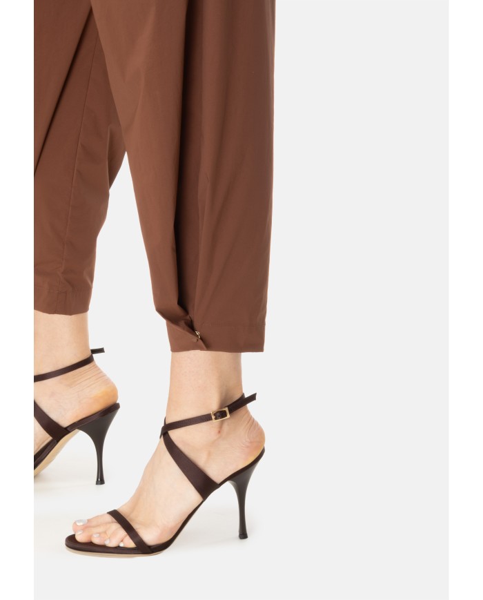 HERNO Pantaloni donna pinces Cuoio