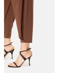 HERNO Pantaloni donna pinces Cuoio