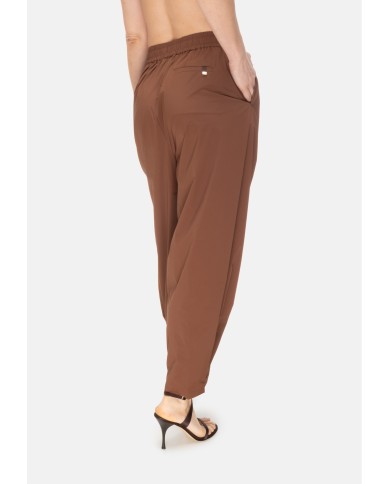 HERNO Pantaloni donna pinces Cuoio