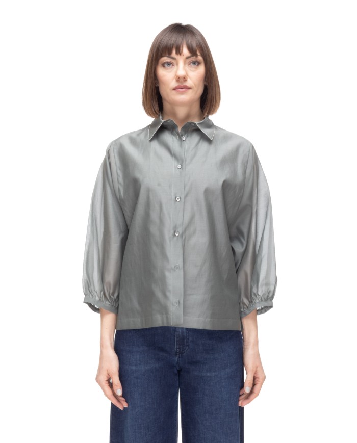 PESERICO Camicia donna Verde eucalipto