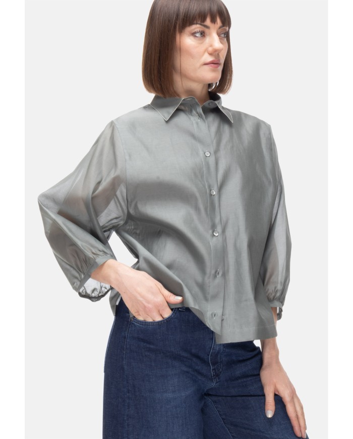 PESERICO Camicia donna Verde eucalipto