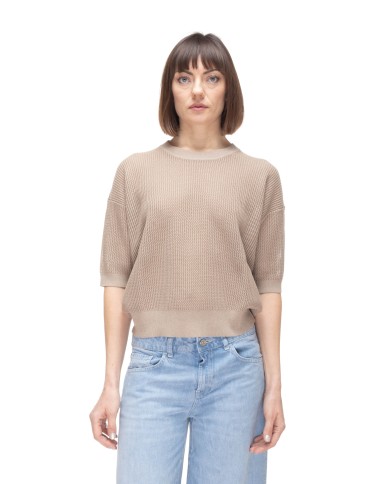 PESERICO Maglia donna lurex beige