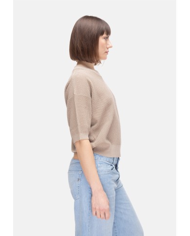 PESERICO Maglia donna lurex beige