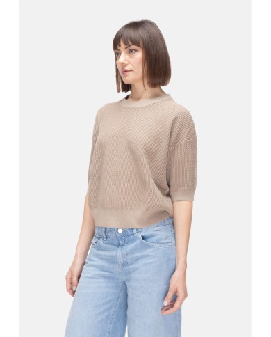 PESERICO Maglia donna lurex beige