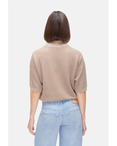PESERICO Maglia donna lurex beige