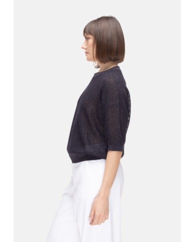 PESERICO Maglia donna lurex Blu
