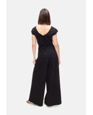 HERNO Tuta donna scollo V Nera