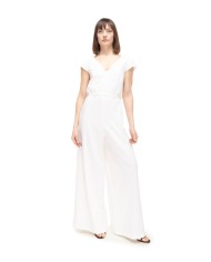 HERNO Tuta donna scollo V Grigio perla