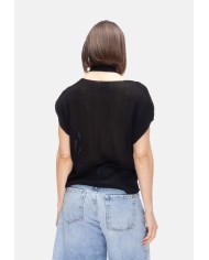 ALPHA STUDIO Maglia donna lurex Nera