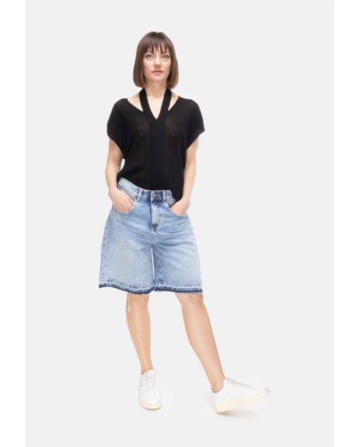 ALPHA STUDIO Maglia donna lurex Nera