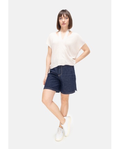 ALPHA STUDIO Maglia donna lurex bianca