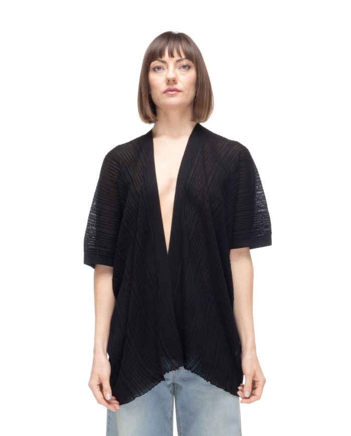 ALPHA STUDIO Cardigan kimono donna Nero