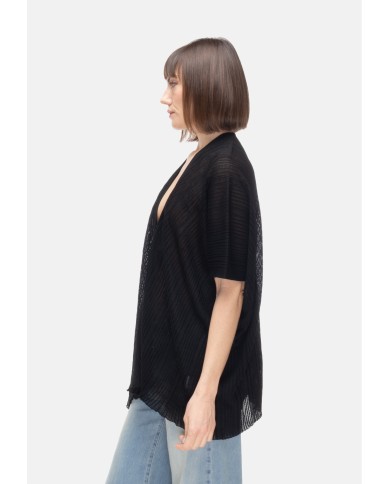 ALPHA STUDIO Cardigan kimono donna Nero