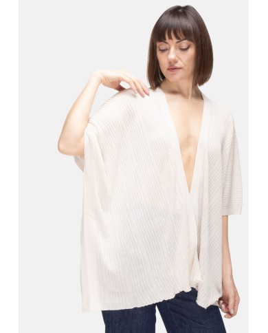ALPHA STUDIO Cardigan kimono donna bianco