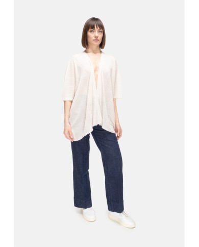ALPHA STUDIO Cardigan kimono donna bianco