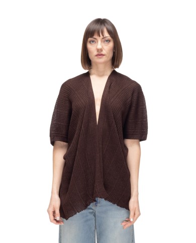 ALPHA STUDIO Cardigan kimono donna marrone