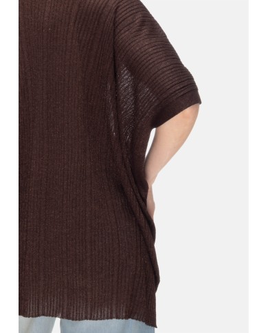 ALPHA STUDIO Cardigan kimono donna marrone