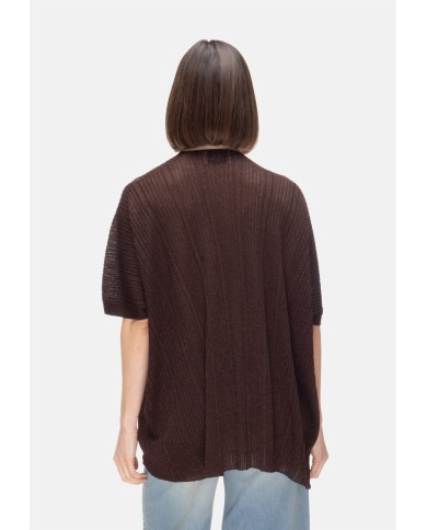 ALPHA STUDIO Cardigan kimono donna marrone