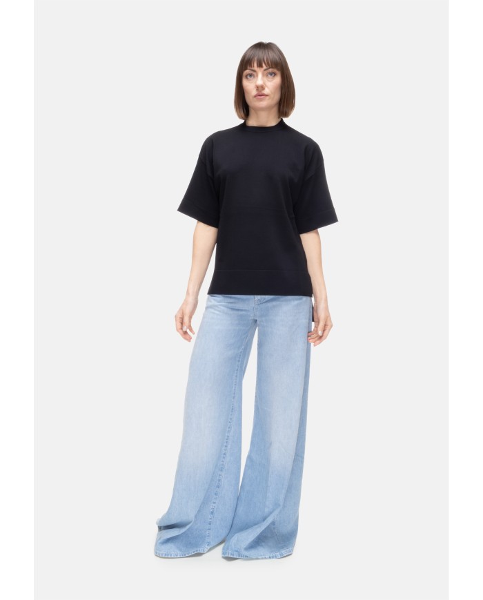 ALPHA STUDIO Maglia donna girocollo Nera