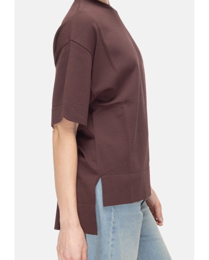 ALPHA STUDIO Maglia donna girocollo marrone