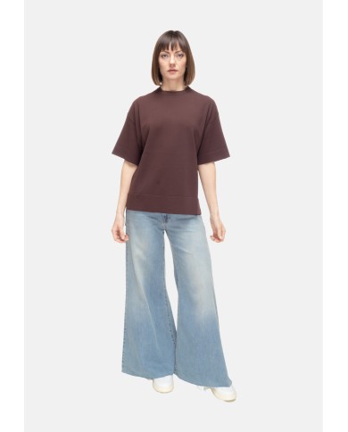 ALPHA STUDIO Maglia donna girocollo marrone