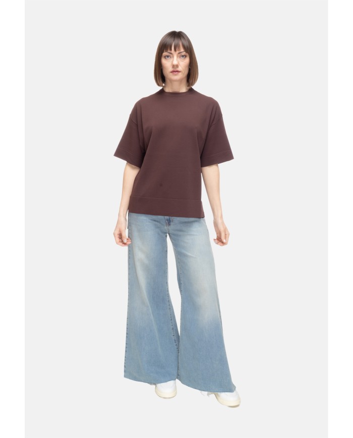 ALPHA STUDIO Maglia donna girocollo marrone