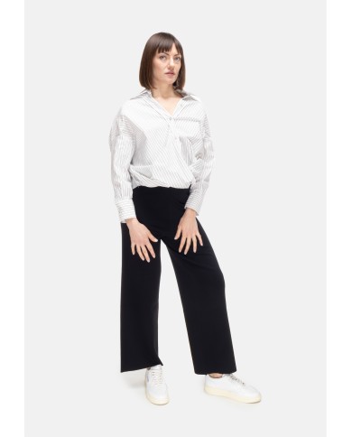 ALPHA STUDIO Pantaloni donna cropped neri