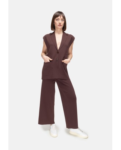 ALPHA STUDIO Pantaloni donna cropped marrone