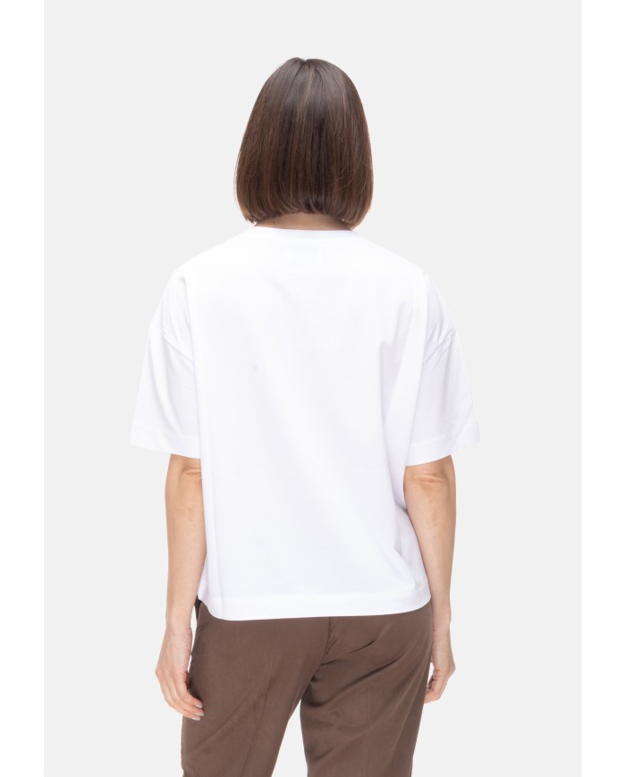 ALPHA STUDIO T-shirt donna girocollo bianca