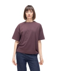 ALPHA STUDIO T-shirt donna girocollo marrone