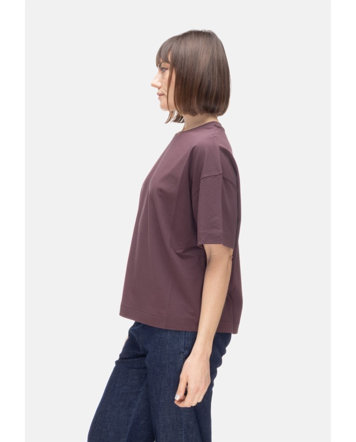 ALPHA STUDIO T-shirt donna girocollo marrone