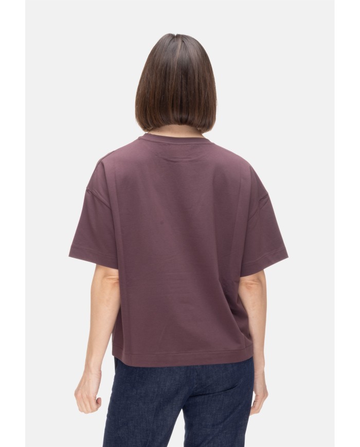 ALPHA STUDIO T-shirt donna girocollo marrone