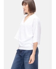 ALPHA STUDIO T-shirt kimono donna bianca