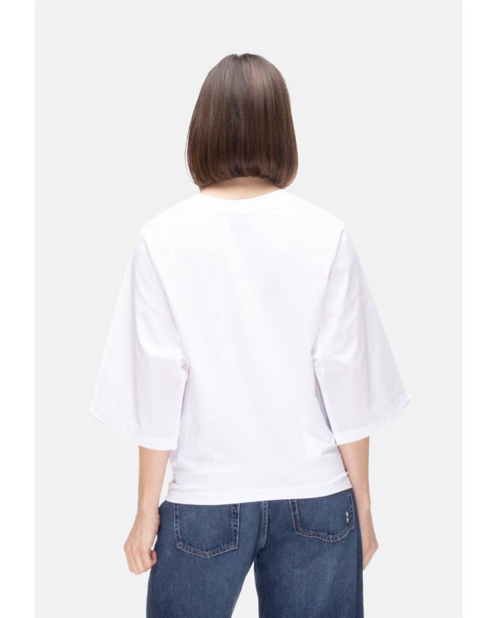 ALPHA STUDIO T-shirt kimono donna bianca