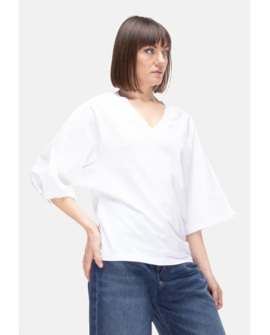 ALPHA STUDIO T-shirt kimono donna bianca