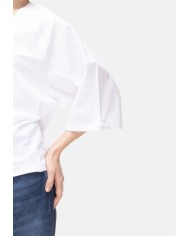 ALPHA STUDIO T-shirt kimono donna bianca