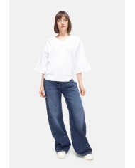ALPHA STUDIO T-shirt kimono donna bianca