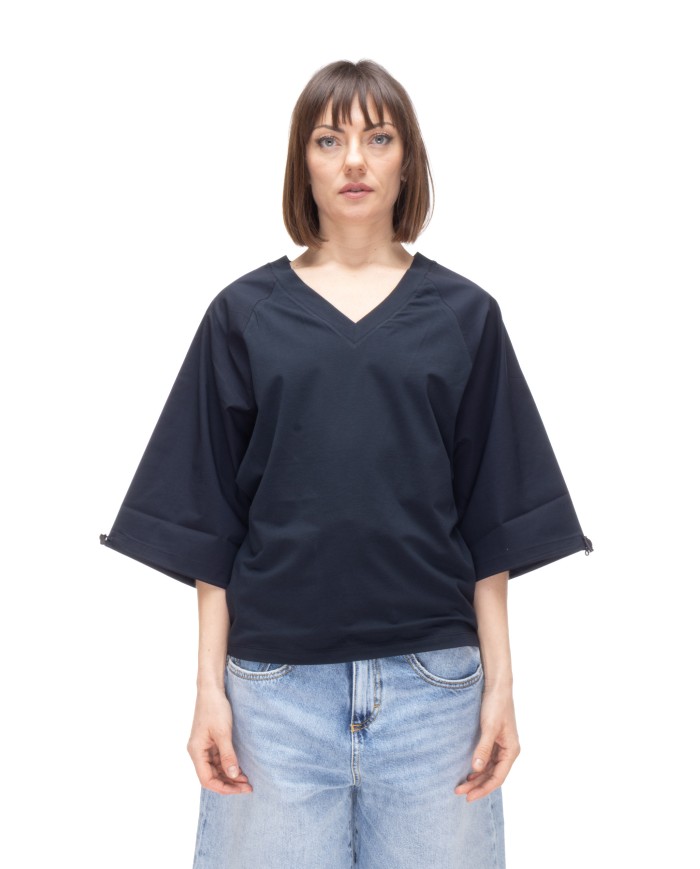 ALPHA STUDIO T-shirt kimono donna blu