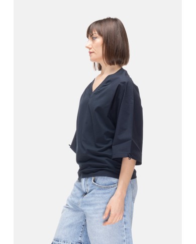 ALPHA STUDIO T-shirt kimono donna blu